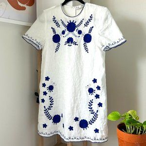 Zara Embroidered Shift Dress